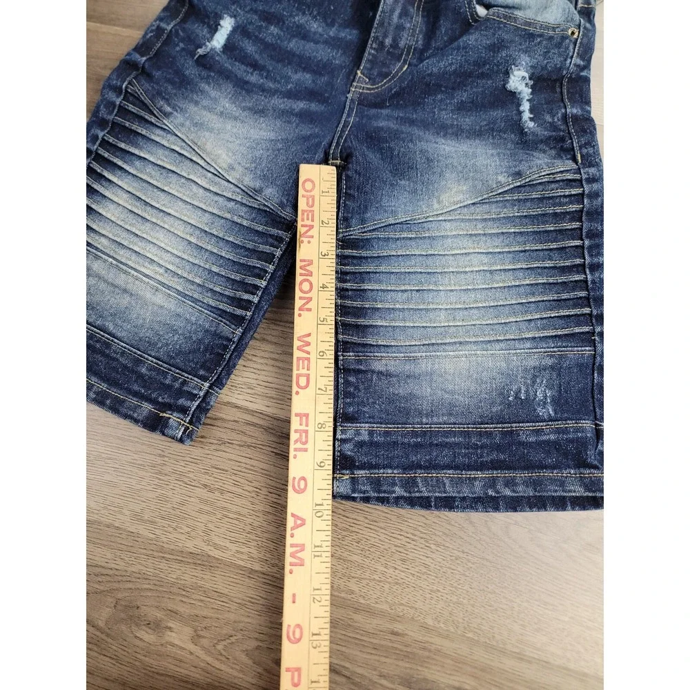Southpole Jean Shorts Size 10 Dark Wash Y2K Mid Rise Youth Boys Denim Baggy Fit